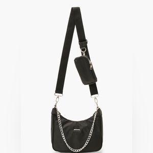 NYLON MULTI WAY CROSS BODY BAG WITH MINI BAG
